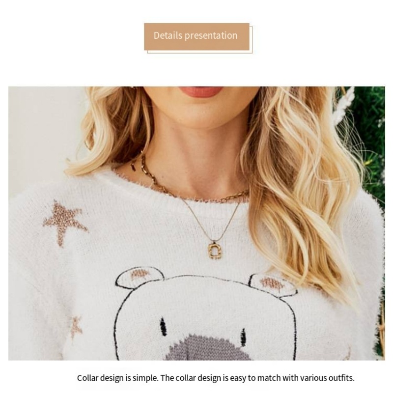 Womens Christmas Sweater Winter Pullover Knitwear Fashion Knitted Sweater